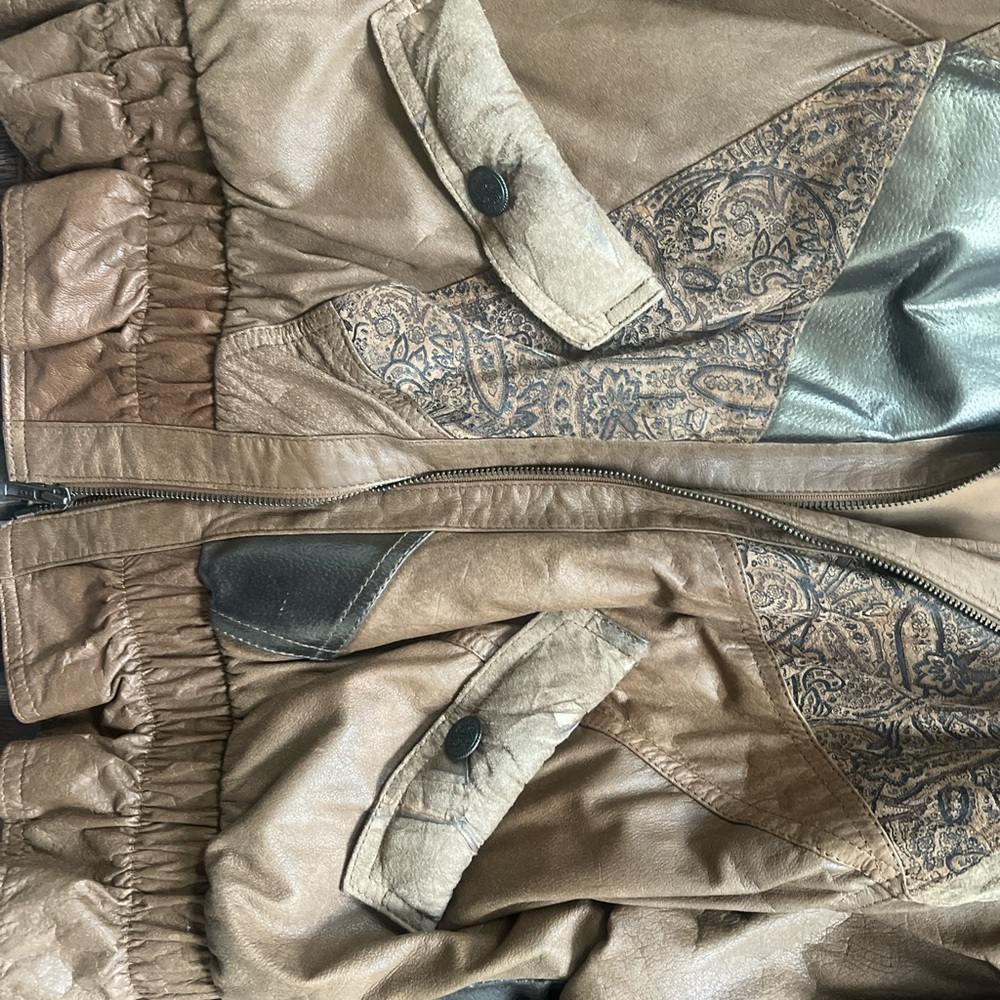 Vintage Winlit Brown Patchwork Jacket - image 3